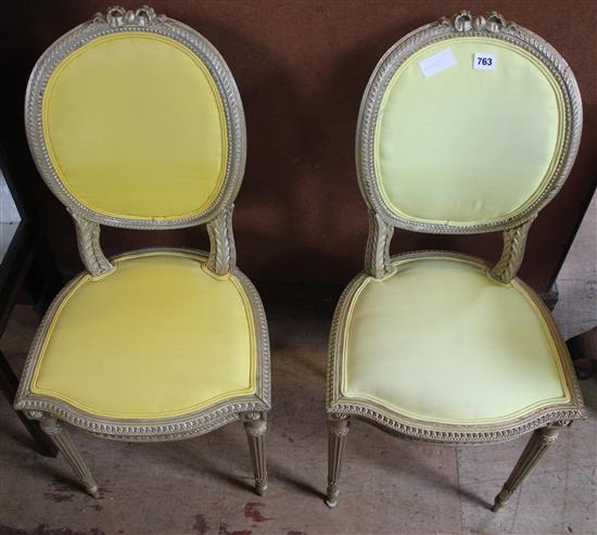 Pair of small salon chairs